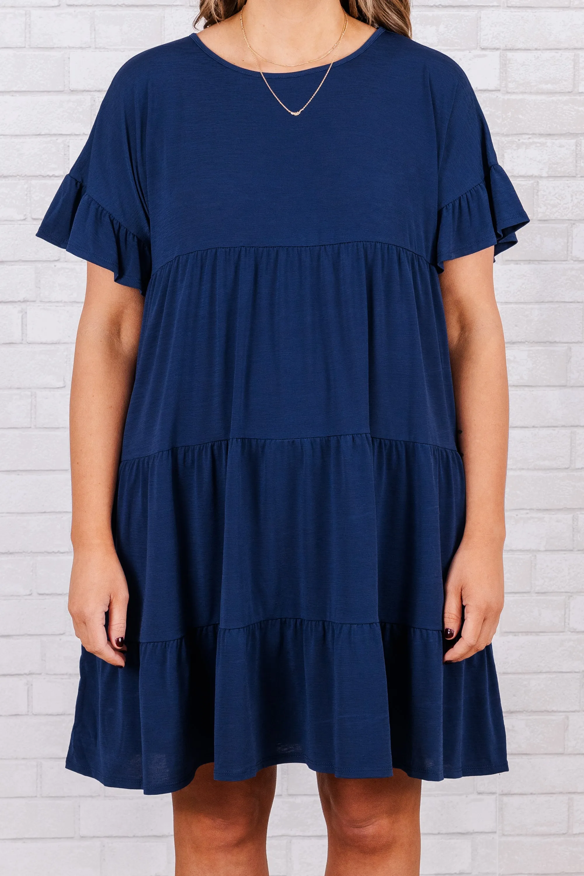 Mixed Intentions Dress, Navy