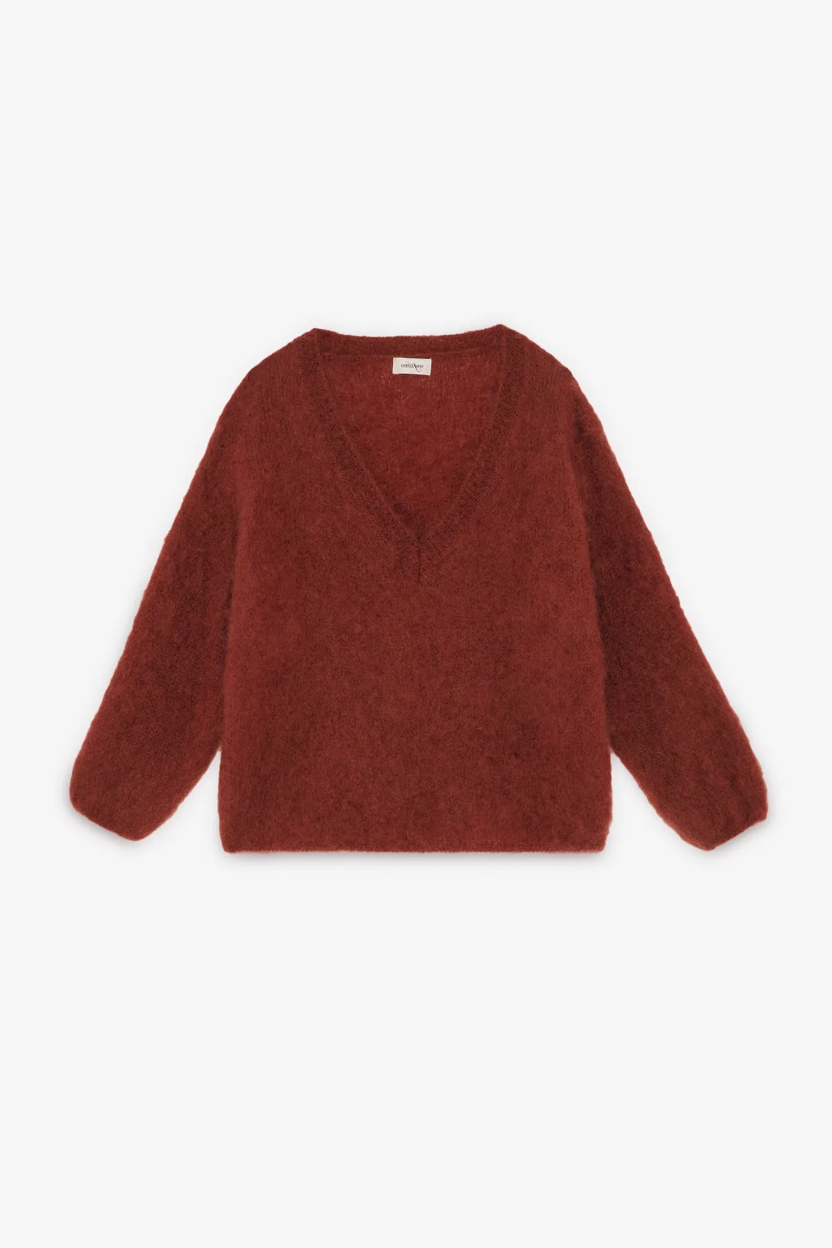 Mohair blend fluffy jumper