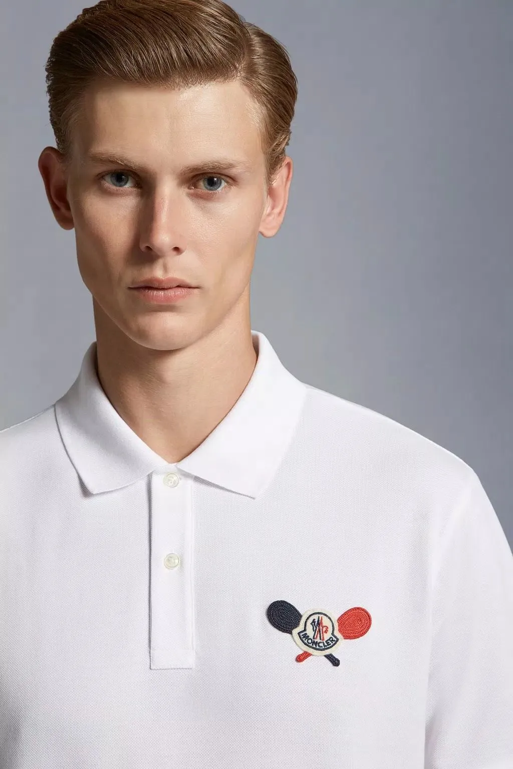 MONCLER  |Tennis Logo Patch Polo Shirt