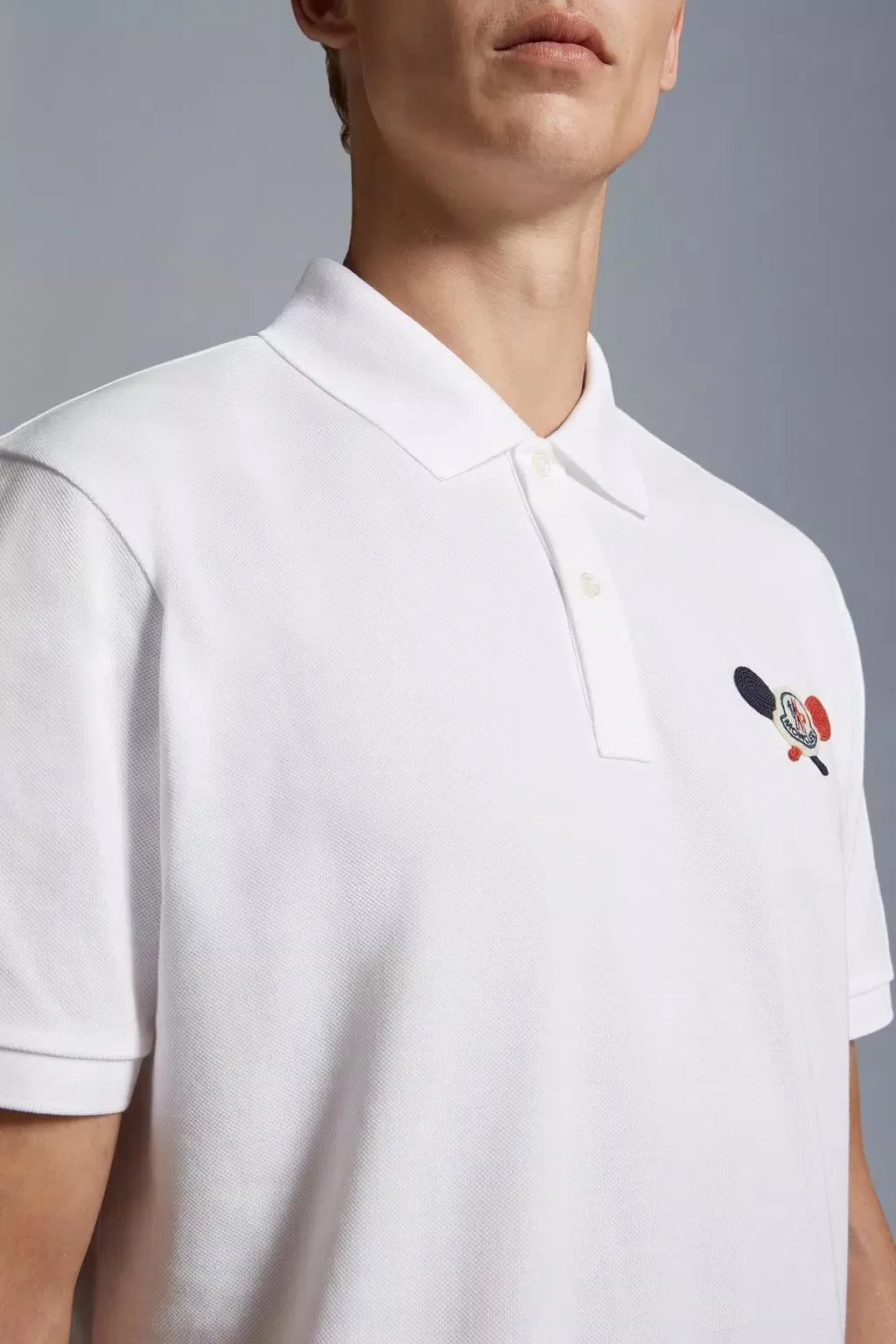 MONCLER  |Tennis Logo Patch Polo Shirt