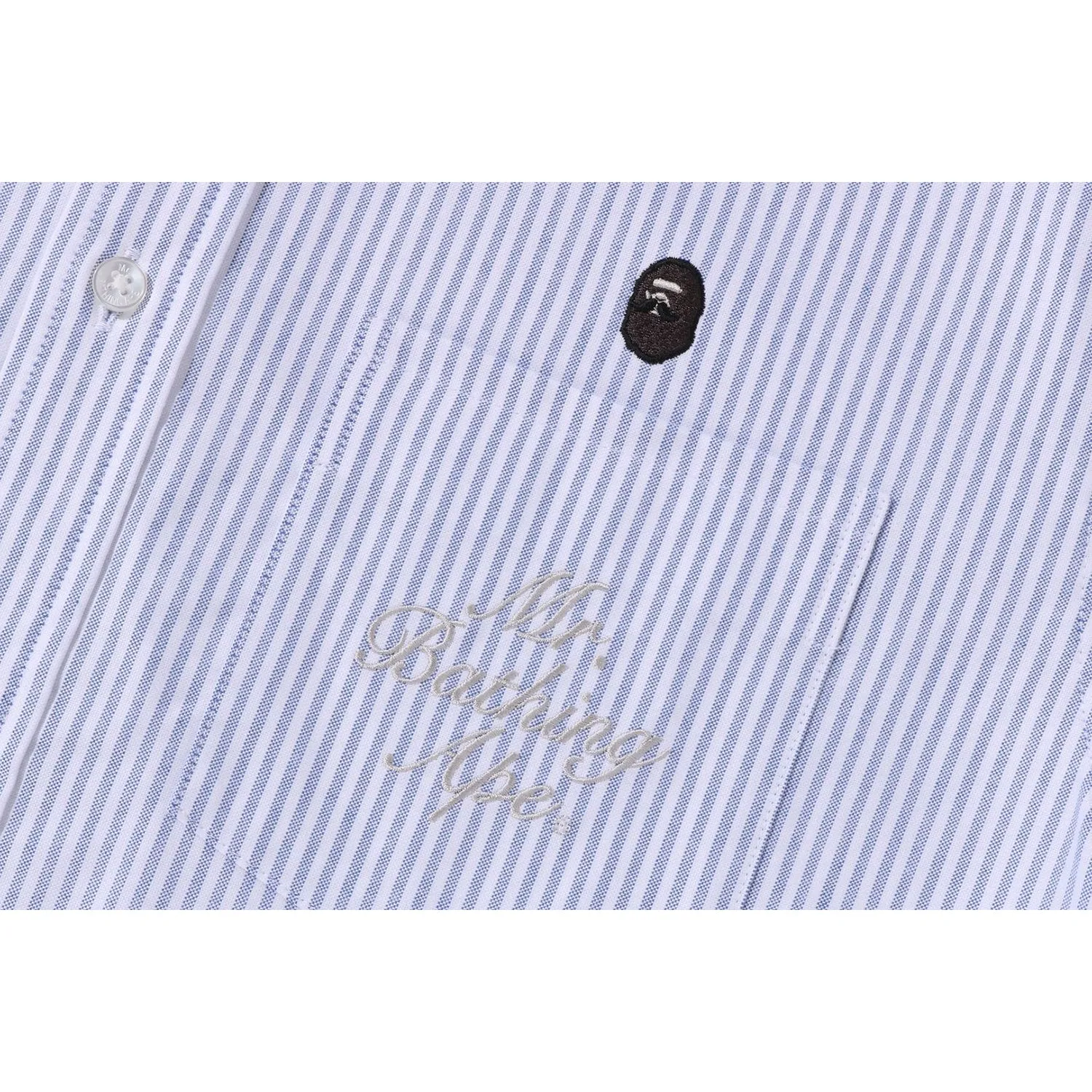 MR. BATHING APE OXFORD STRIPE BD SHIRT MENS