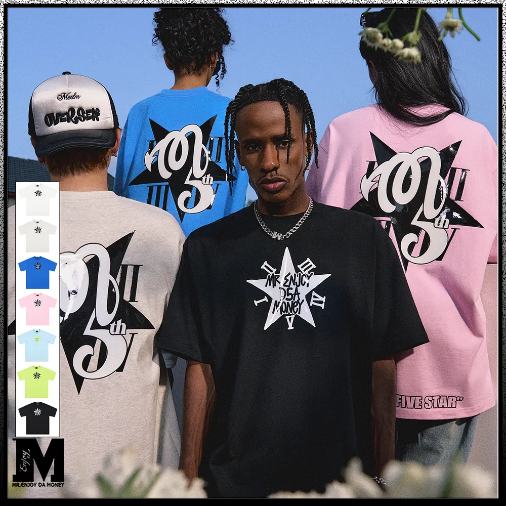 MR. ENJOY DA MONEY  |Crew Neck Star Unisex Sweat Street Style Cotton