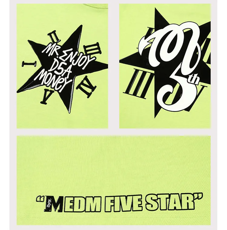 MR. ENJOY DA MONEY  |Crew Neck Star Unisex Sweat Street Style Cotton