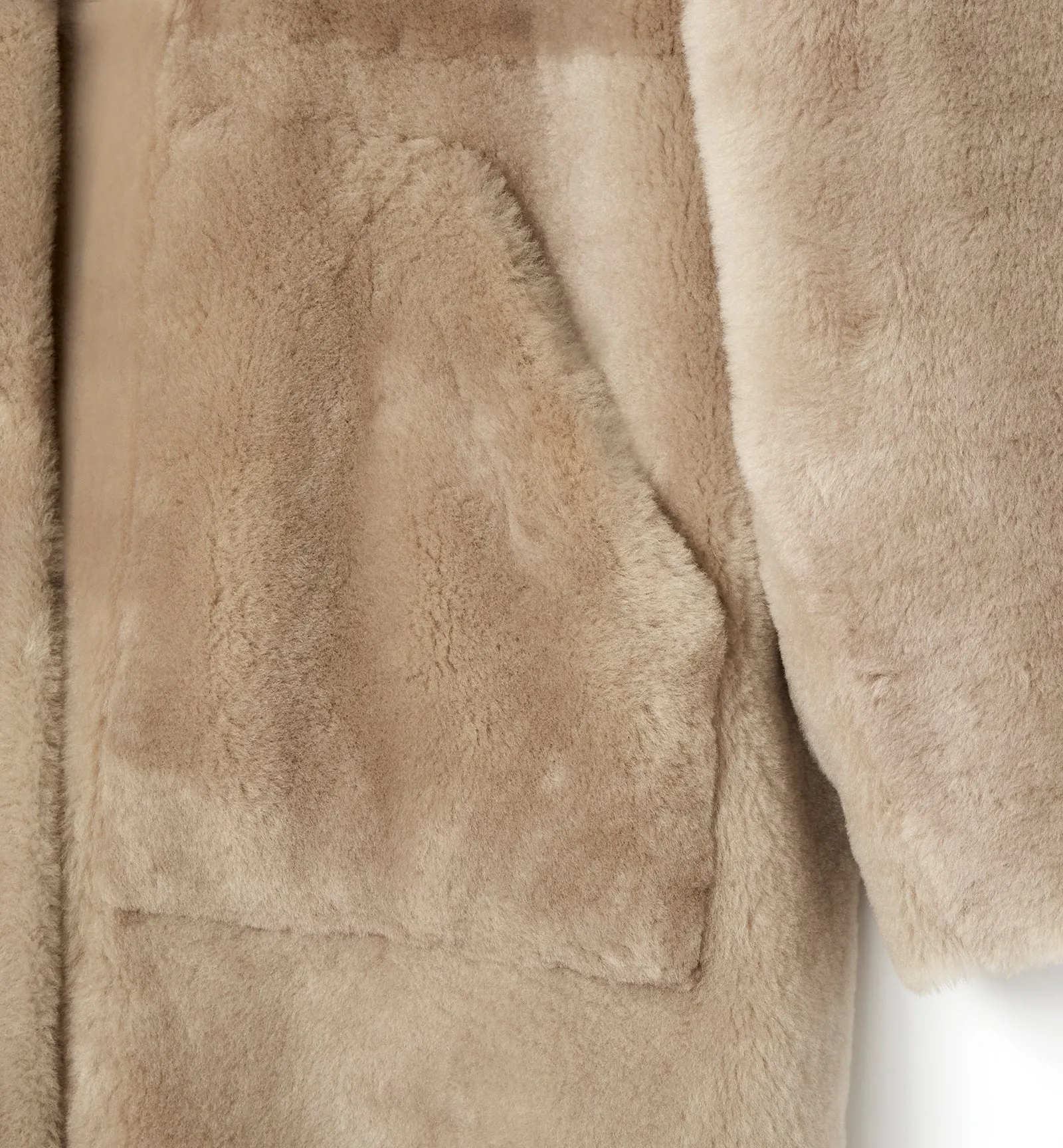 NERO SHEARLING REVERSIBLE LONG COAT