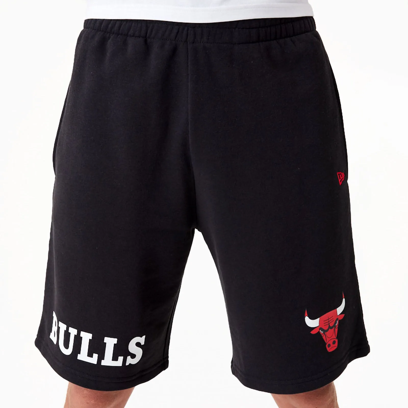 New Era Chicago Bulls Wordmark Oversized Sweatshorts - Black