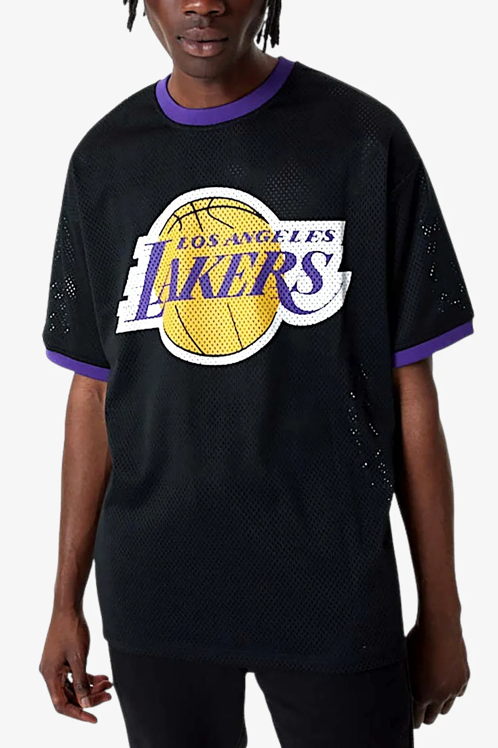 new era T-Shirt Maniche Corte Los Angeles Lakers NBA Mesh