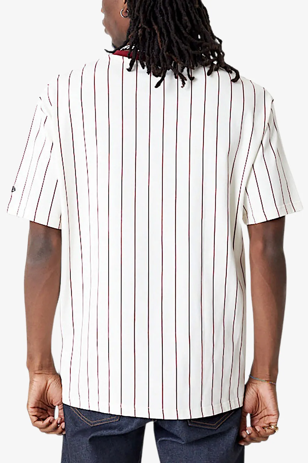 new era T-Shirt Maniche Corte Pinstripe