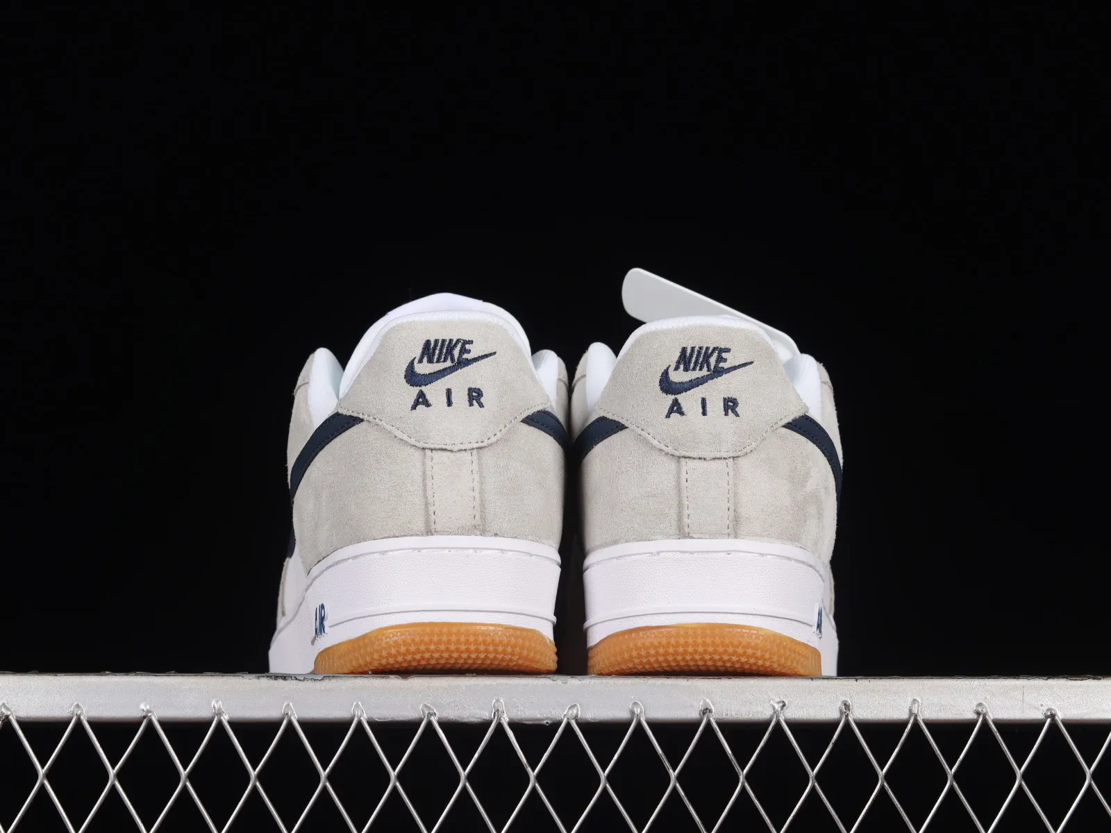 Nike Air Force 1 07 Low Suede Grey Navy Blue Gum AH0289-100