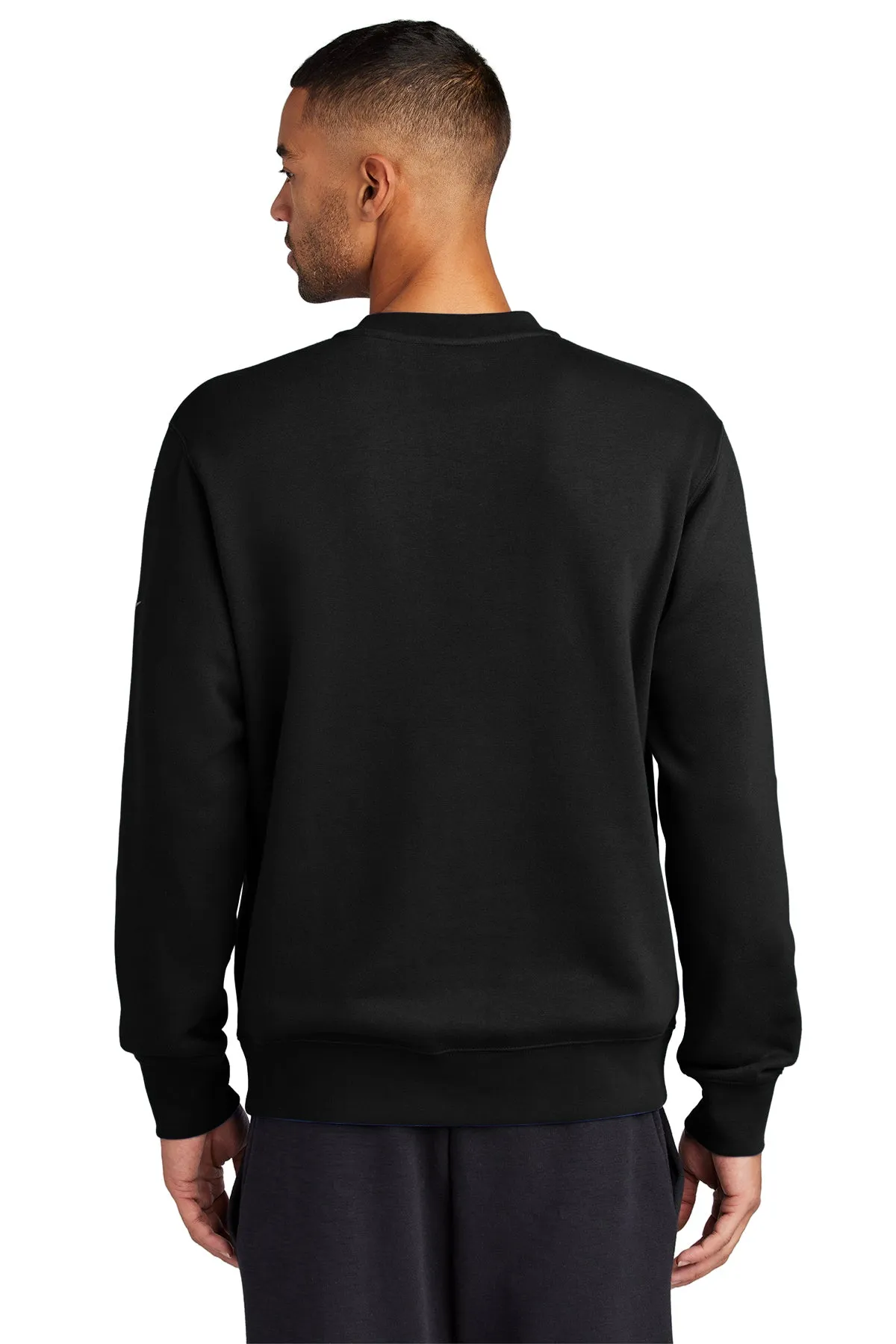 Nike Club Fleece Swoosh Custom Crews, Black