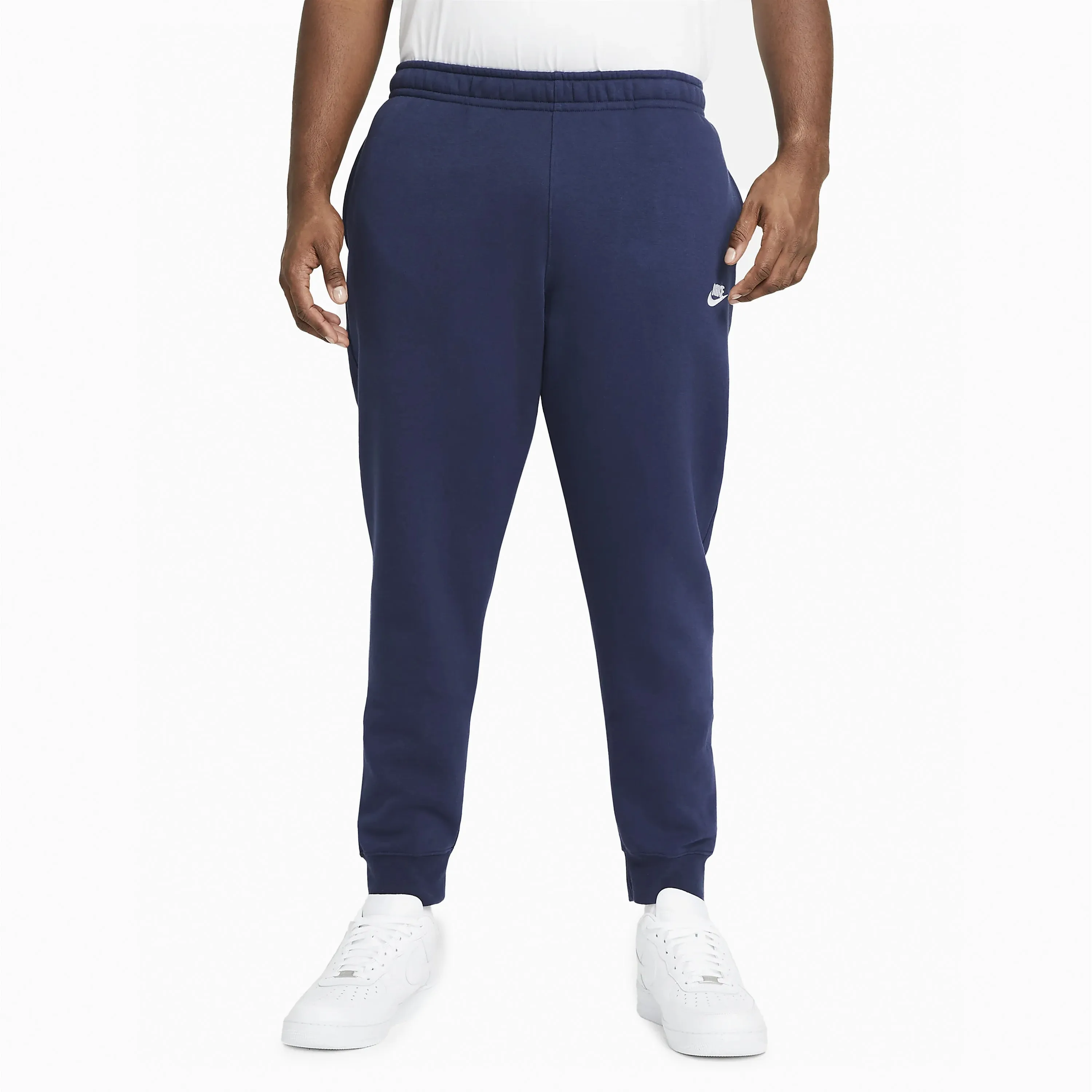 NIKE SPORTSWEAR CLUB JOGGERS MIDNIGHT NAVY & WHITE - BV2671