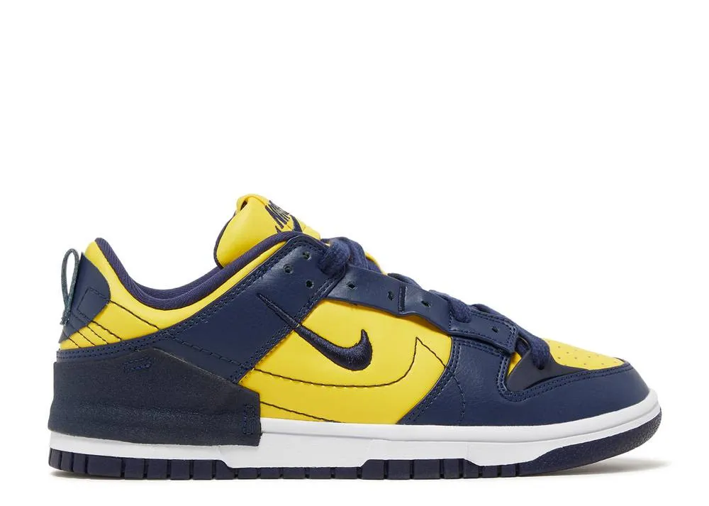 Nike Womens Dunk Low Disrupt 2 Michigan Navy Maize White Midnight Varsity DV4024-400