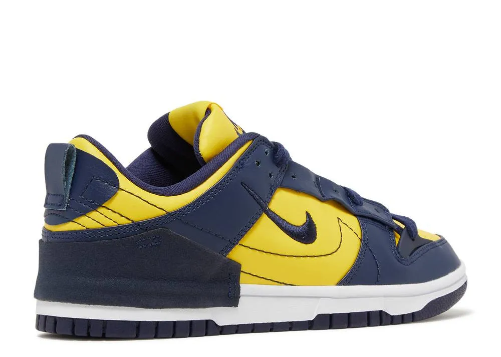 Nike Womens Dunk Low Disrupt 2 Michigan Navy Maize White Midnight Varsity DV4024-400