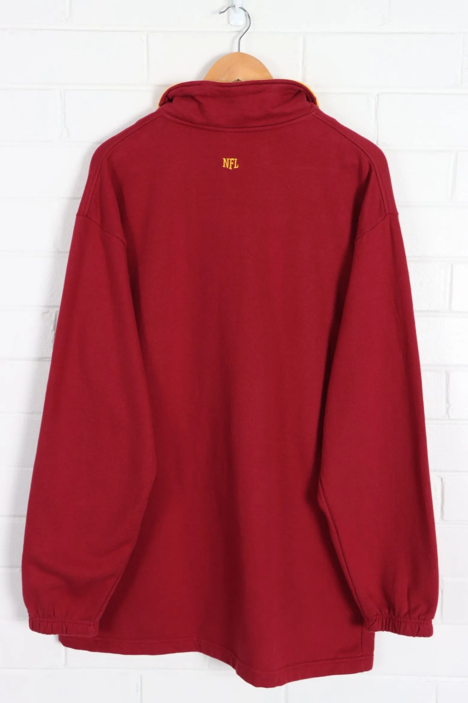 NLF Washington Redskins Embroidered Logo 1/4 Zip Sweatshirt (XL)