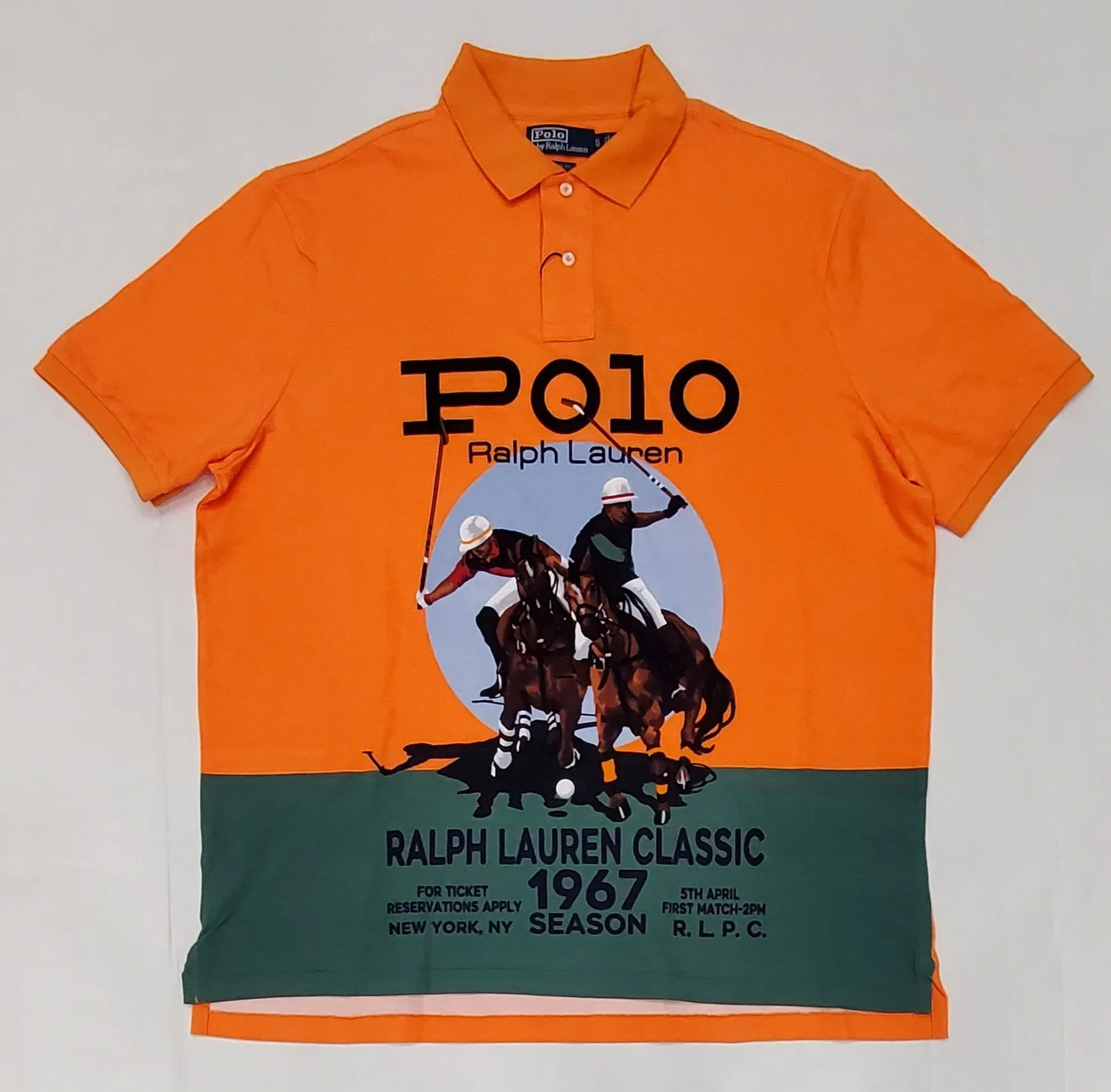 Nwt Polo Ralph Lauren Orange 1967 Equestrian Classic Fit Polo