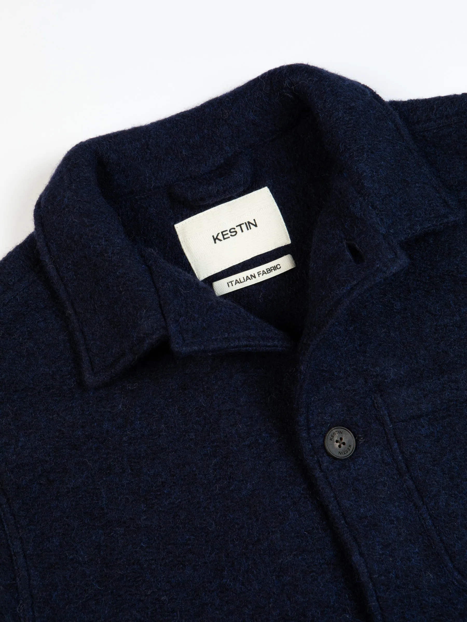 Ormiston Jacket In Midnight Blue Wool Blend