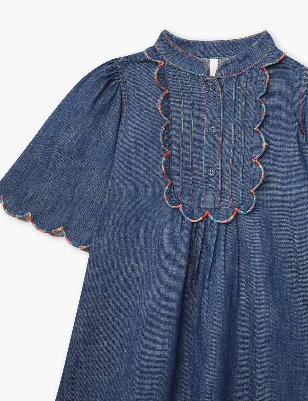 Ottie Scallop Denim Dress