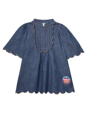 Ottie Scallop Denim Dress