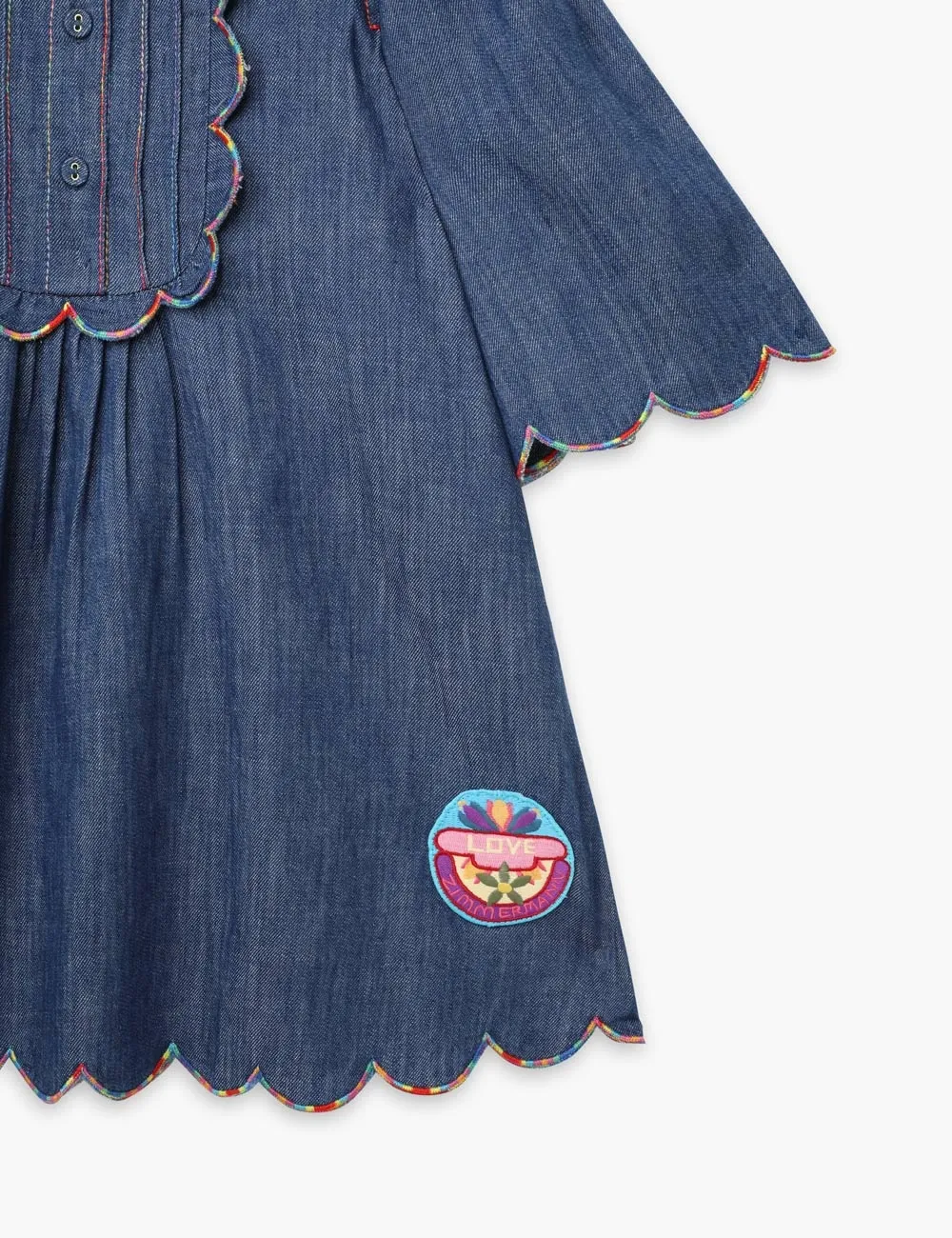 Ottie Scallop Denim Dress