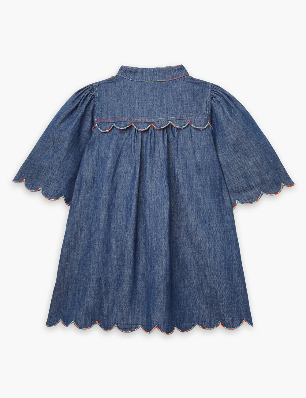 Ottie Scallop Denim Dress