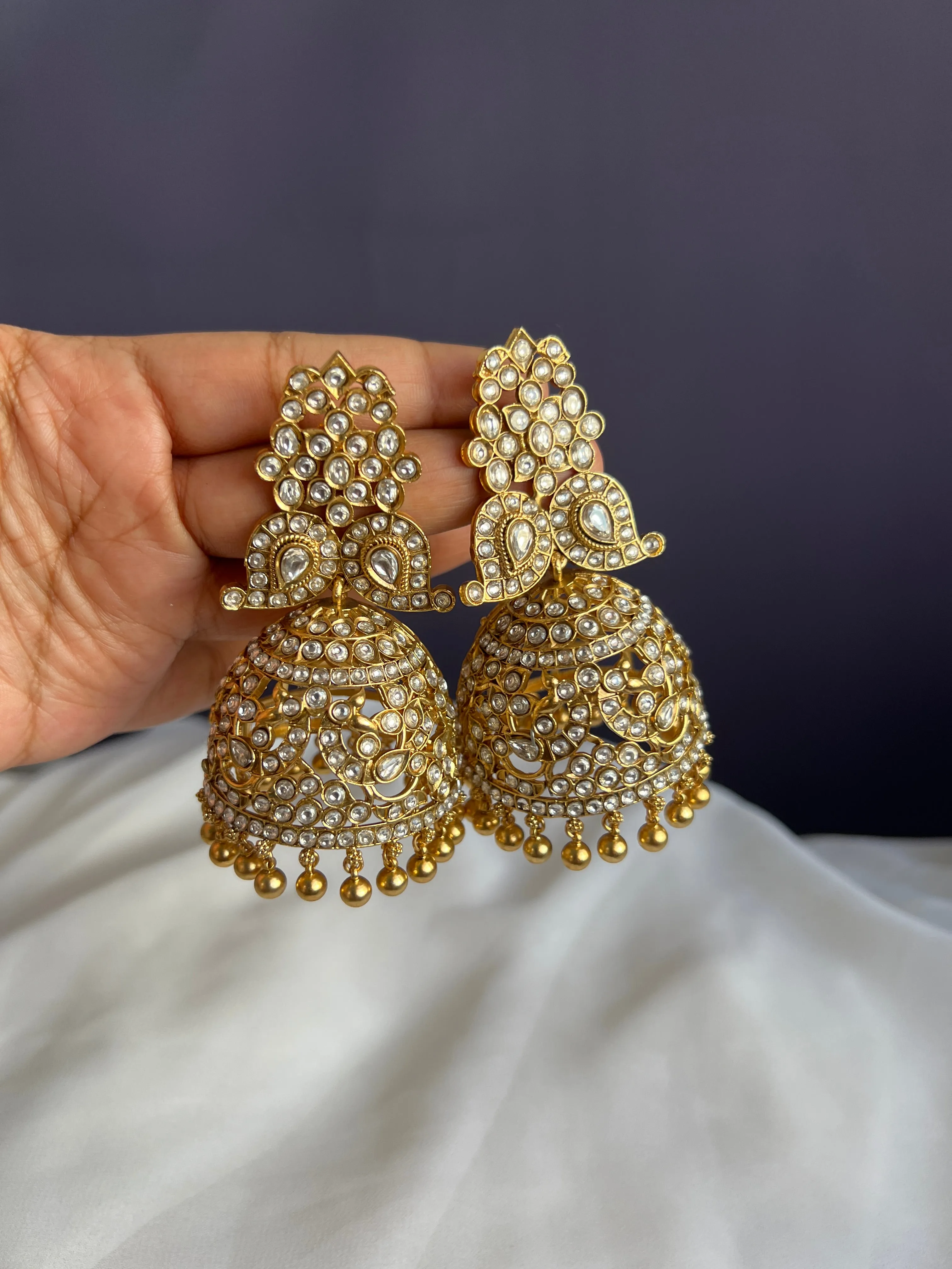 Oversized kemp vintage Jhumkas