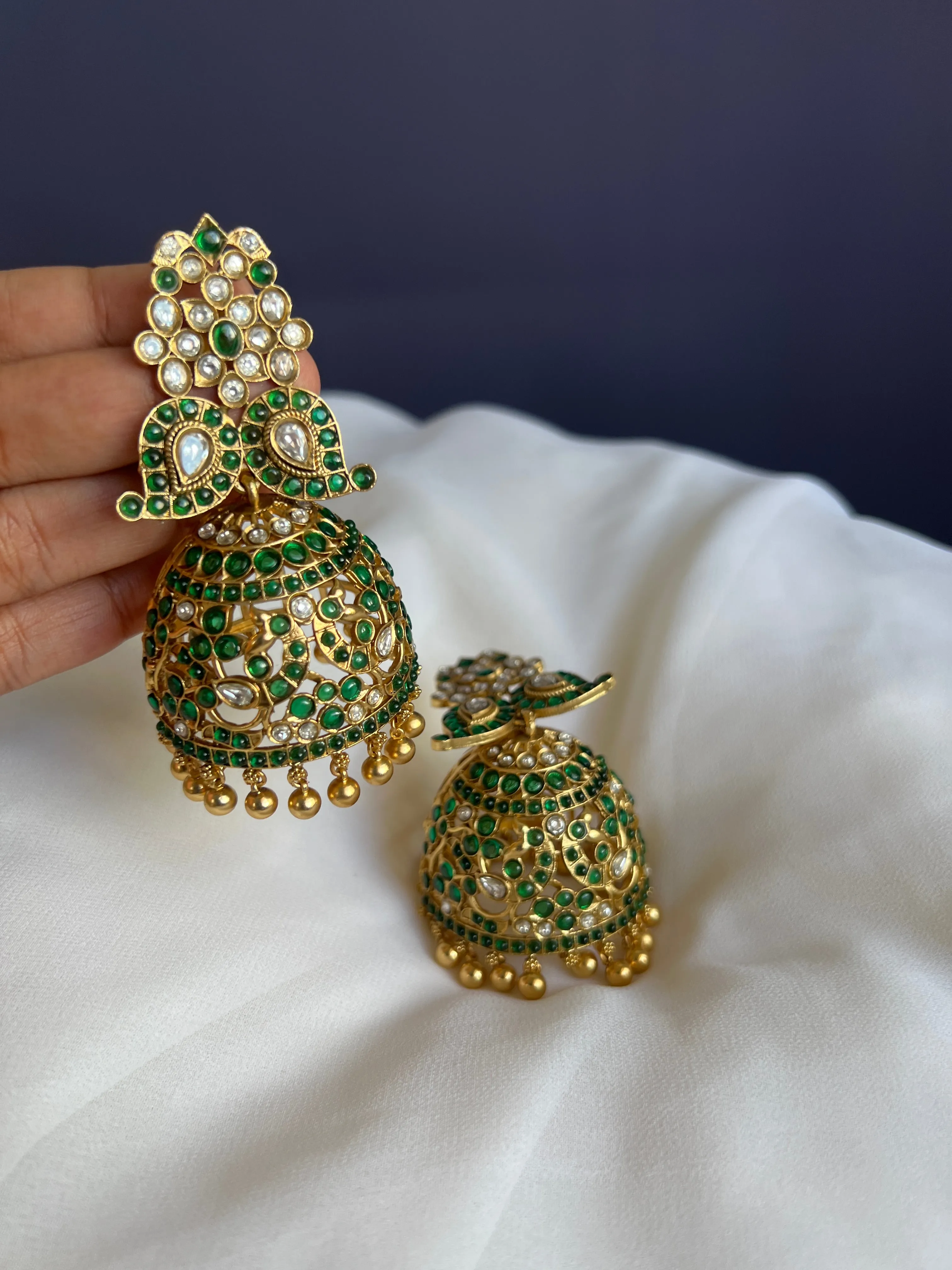 Oversized kemp vintage Jhumkas