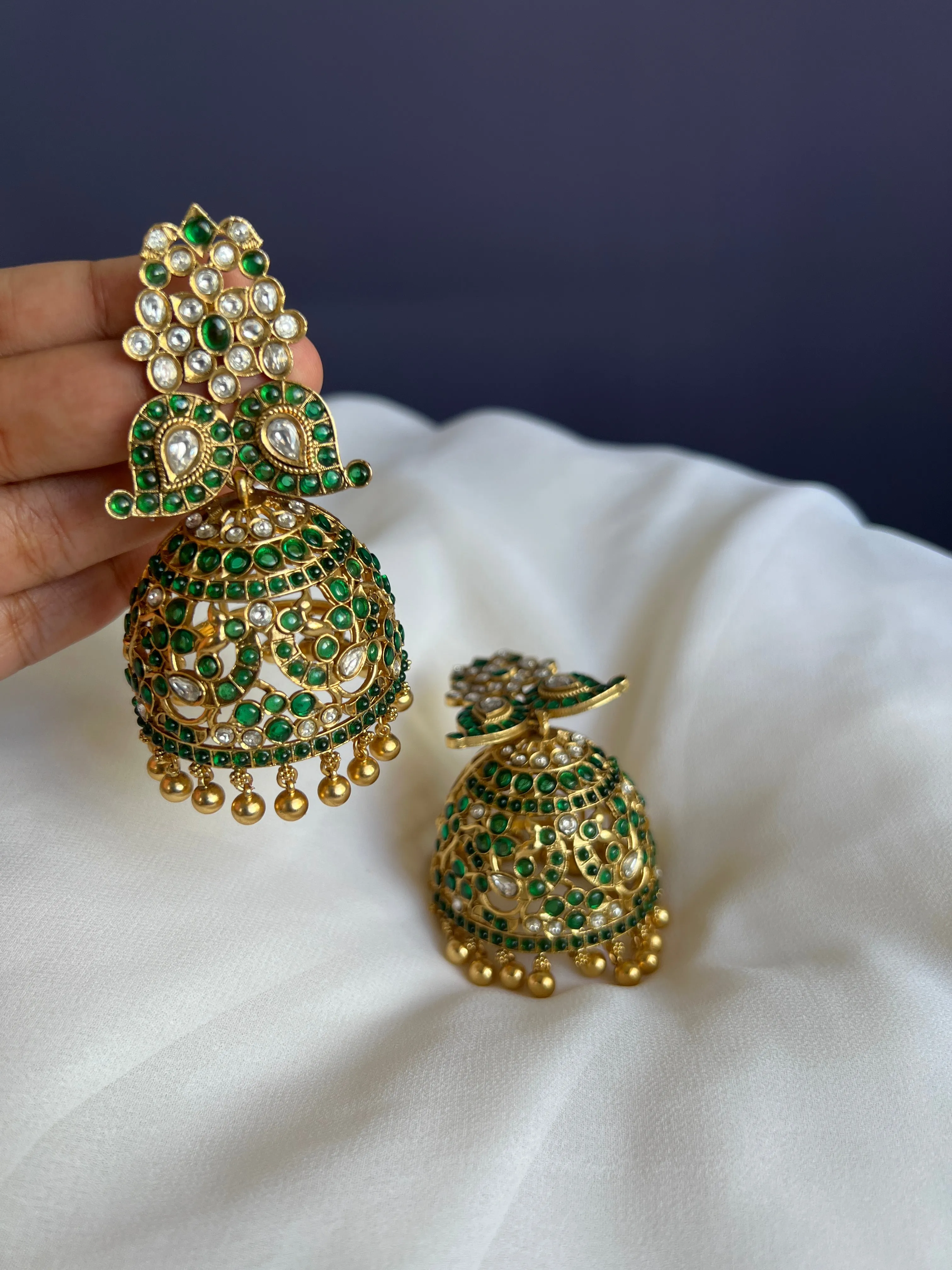 Oversized kemp vintage Jhumkas