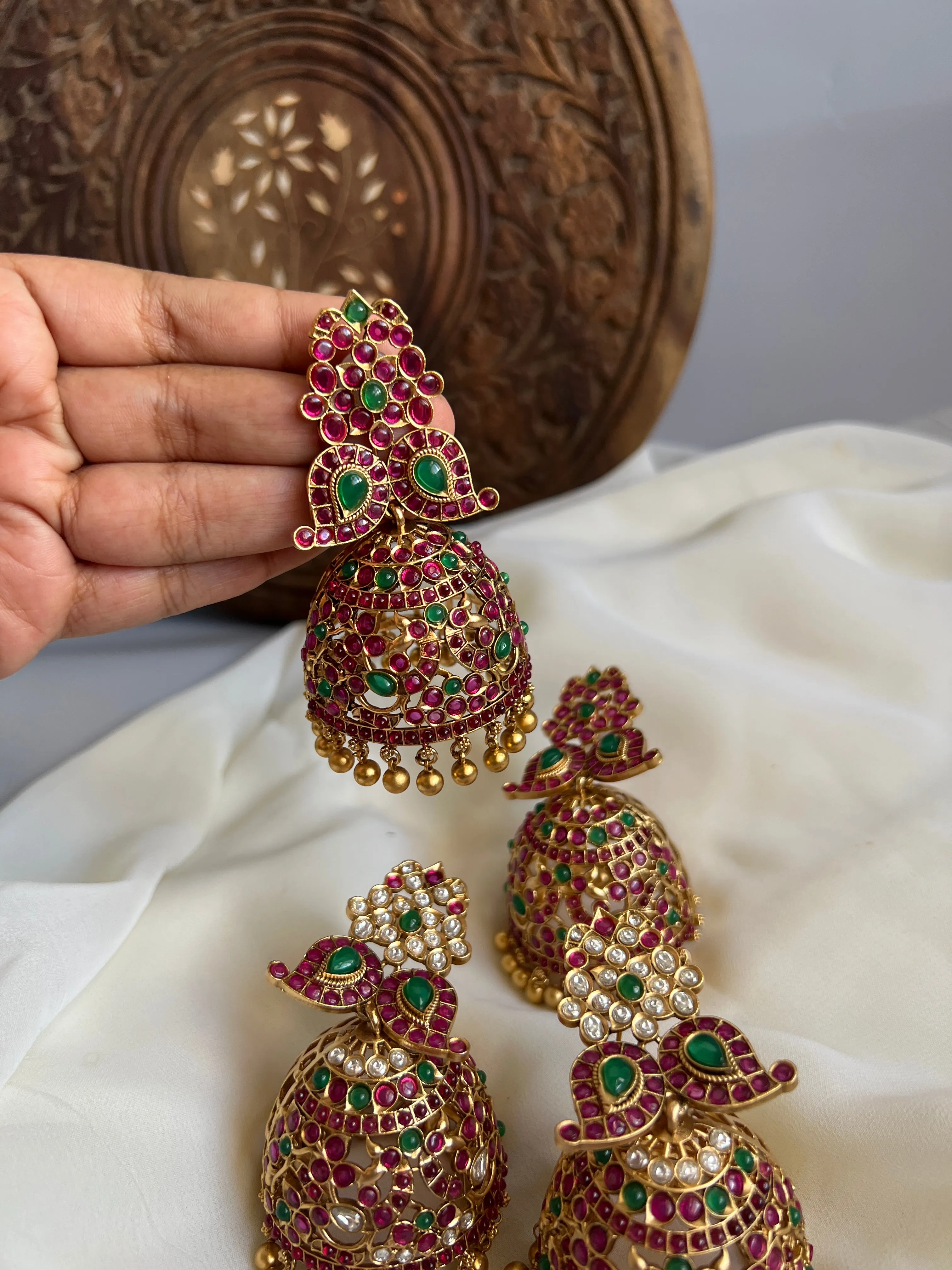 Oversized kemp vintage Jhumkas