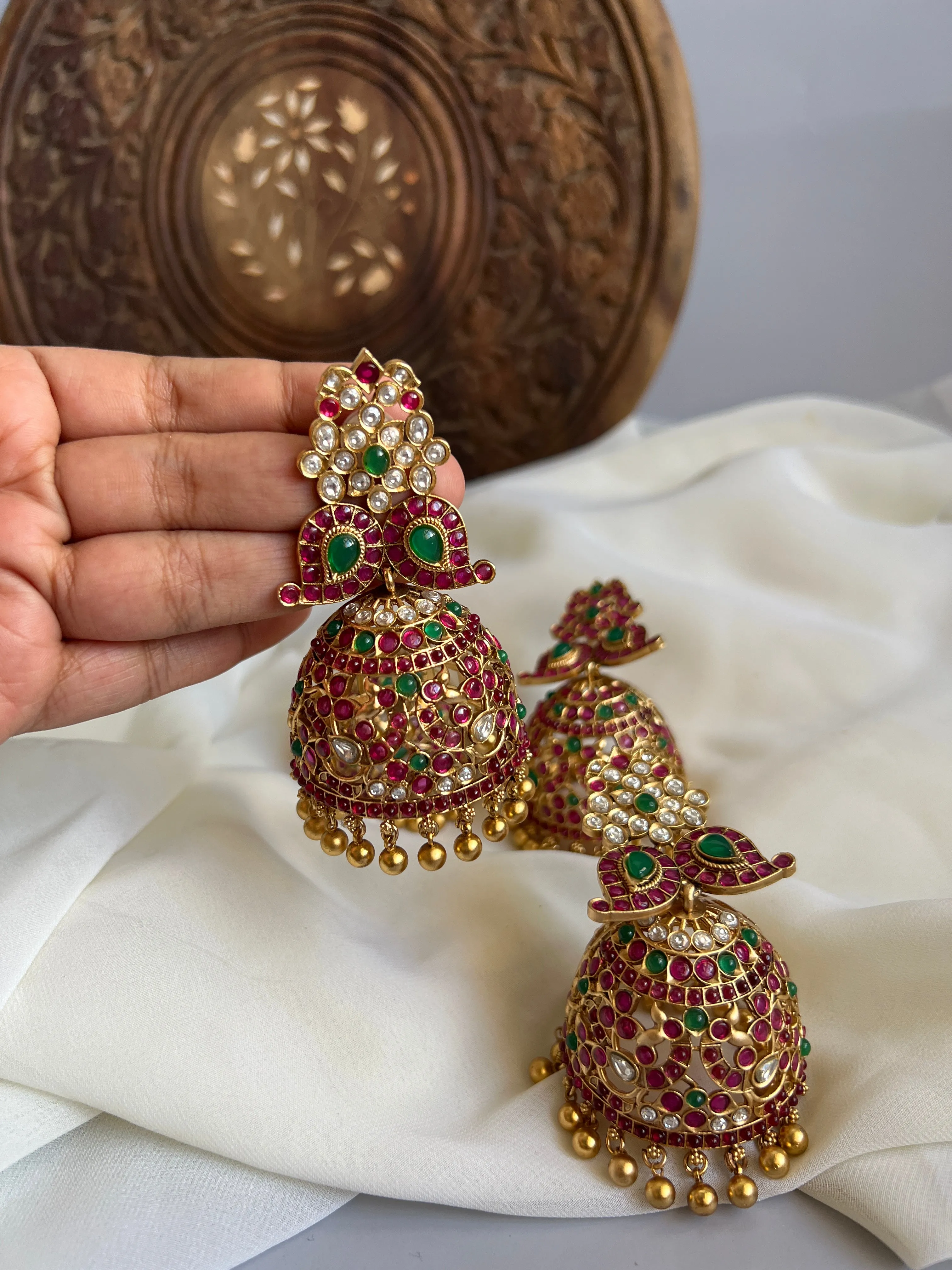 Oversized kemp vintage Jhumkas