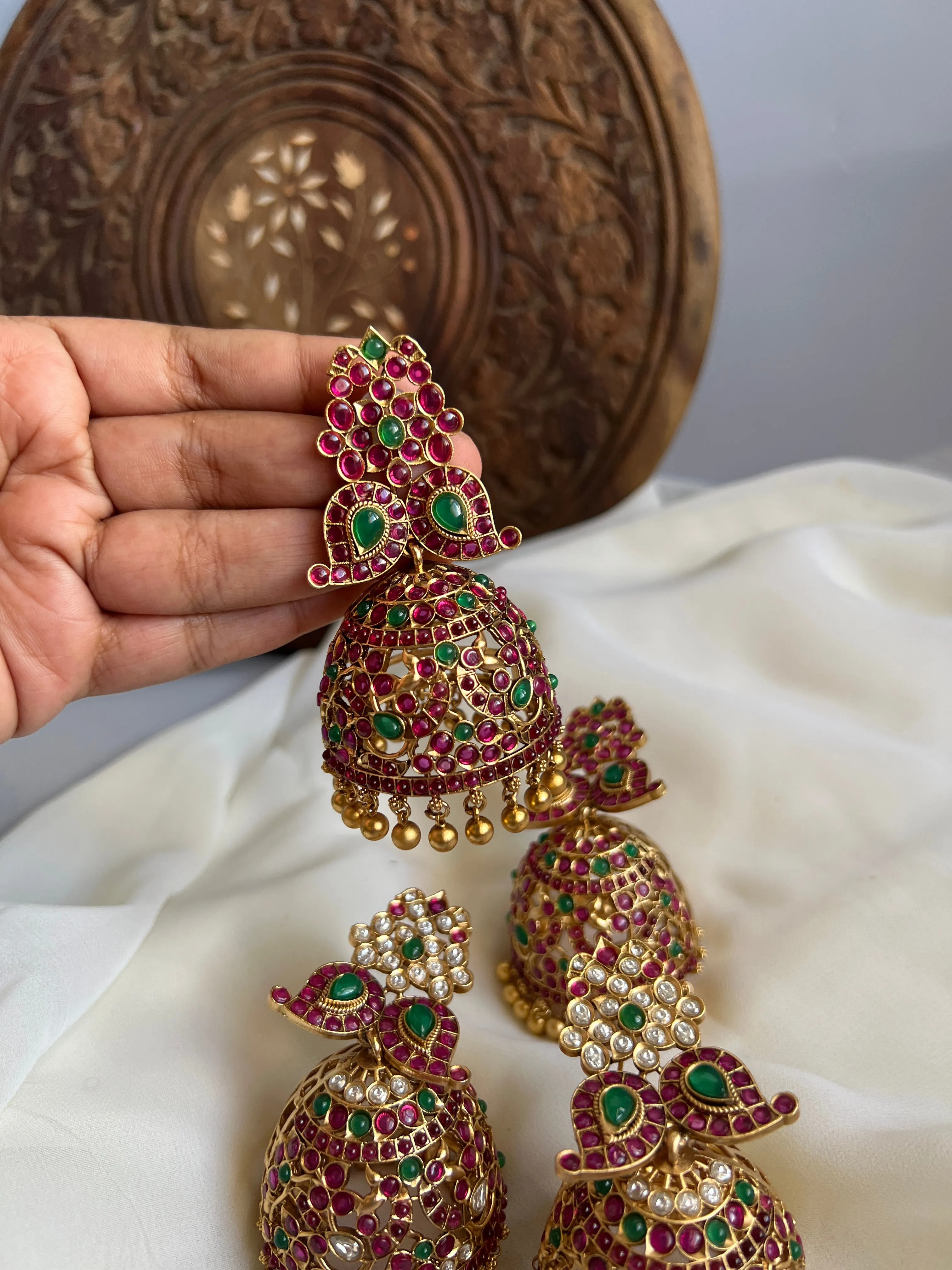 Oversized kemp vintage Jhumkas