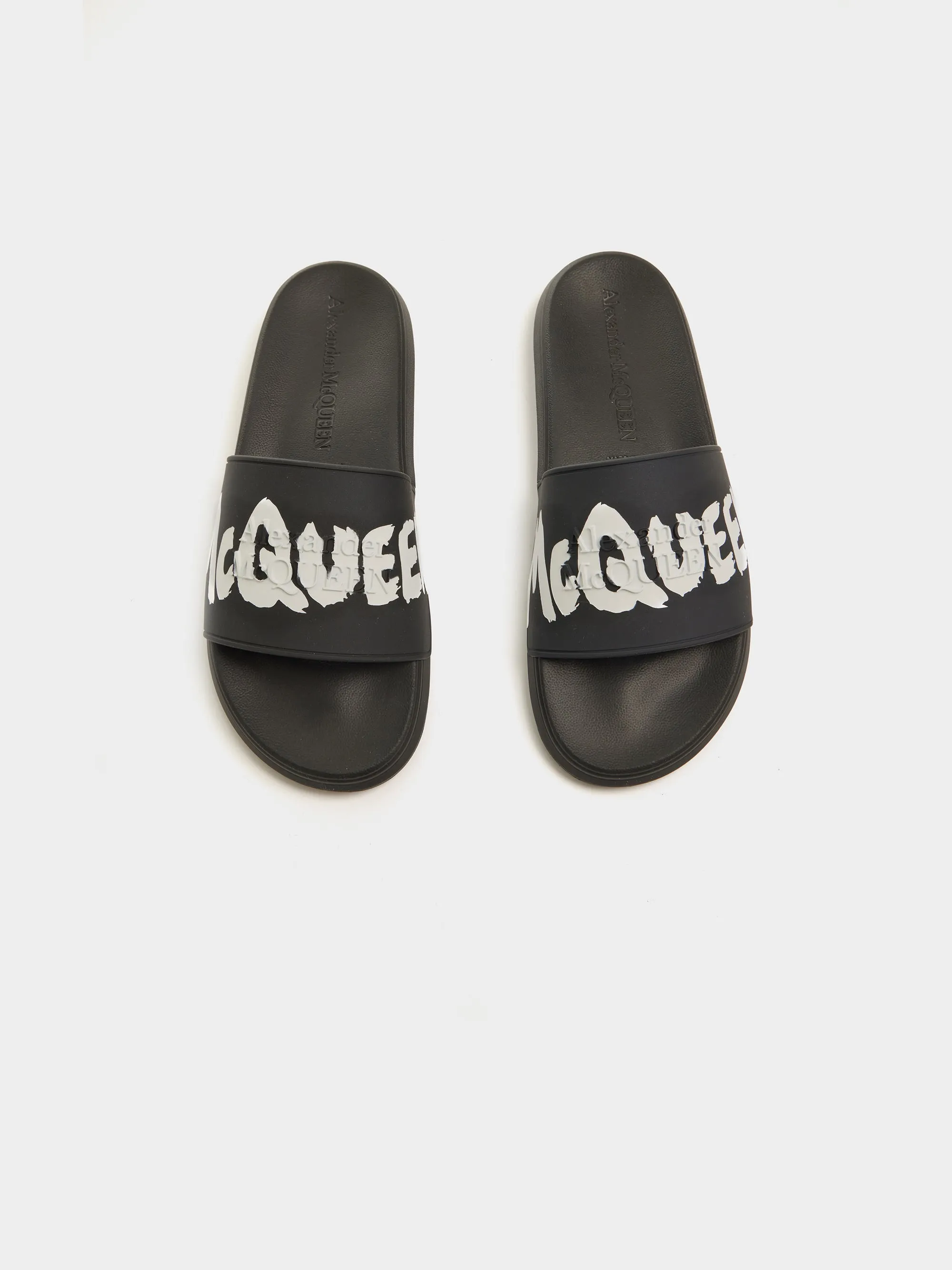 Oversized Slide, Black / White