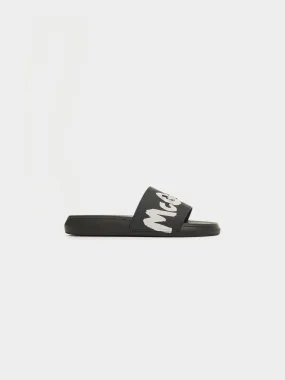 Oversized Slide, Black / White