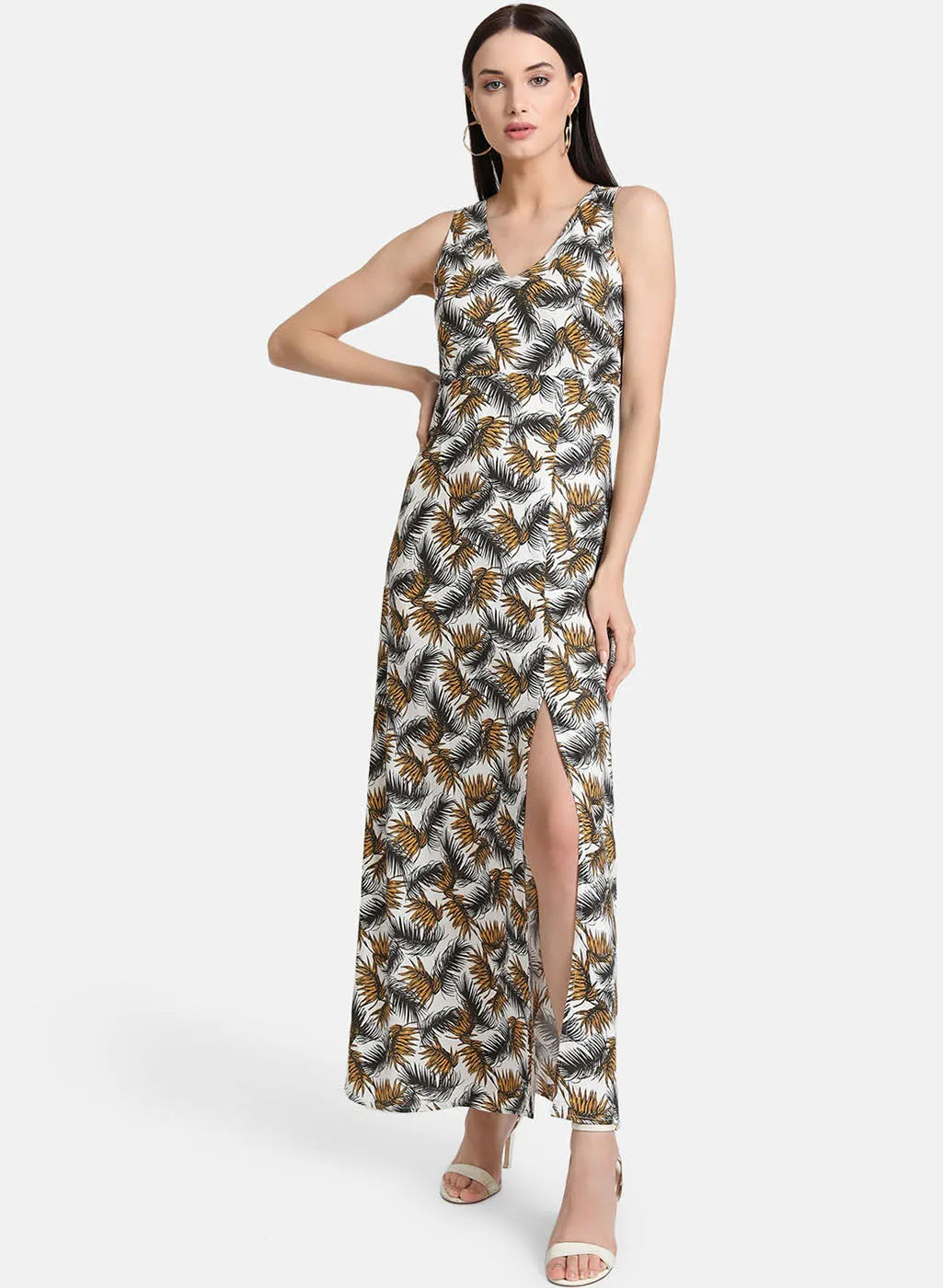 Palm Print Dress