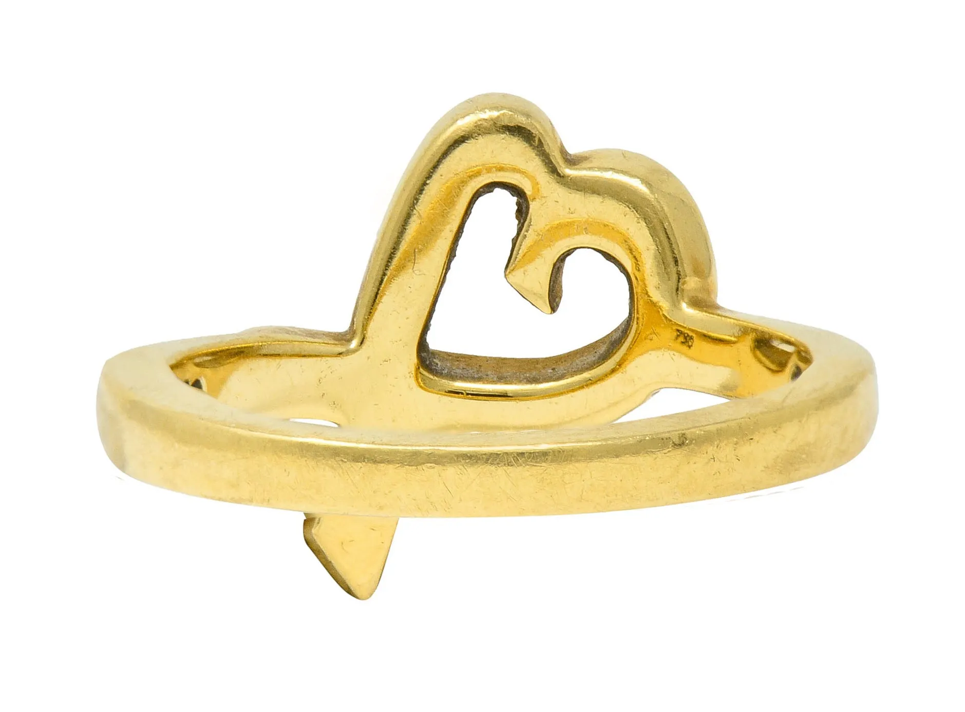 Paloma Picasso Tiffany & Co. 18 Karat Gold Vintage Loving Heart Ring