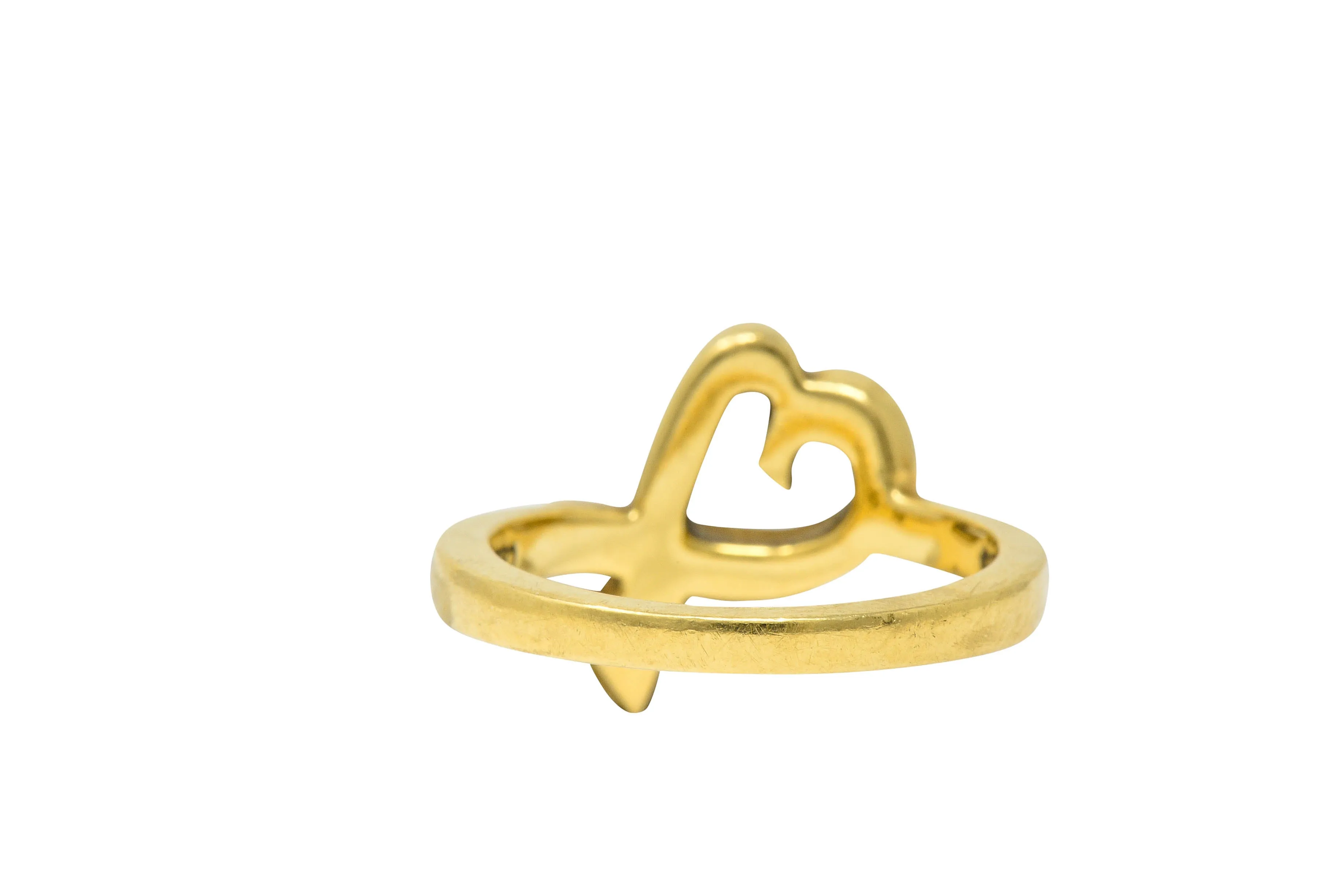 Paloma Picasso Tiffany & Co. 18 Karat Gold Vintage Loving Heart Ring