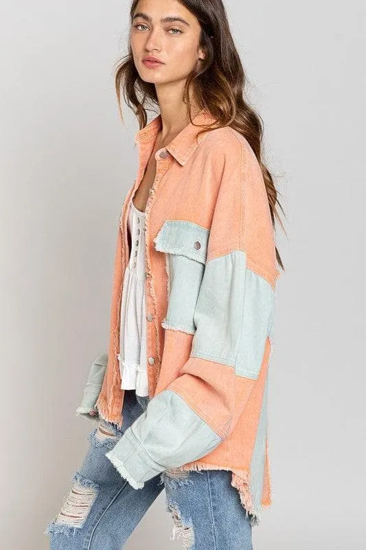 POL Colorblock Oversized Jacket