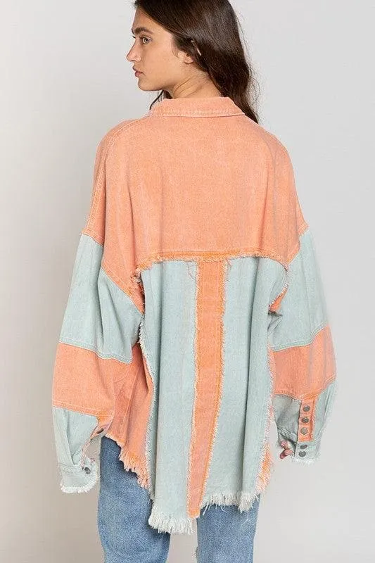 POL Colorblock Oversized Jacket