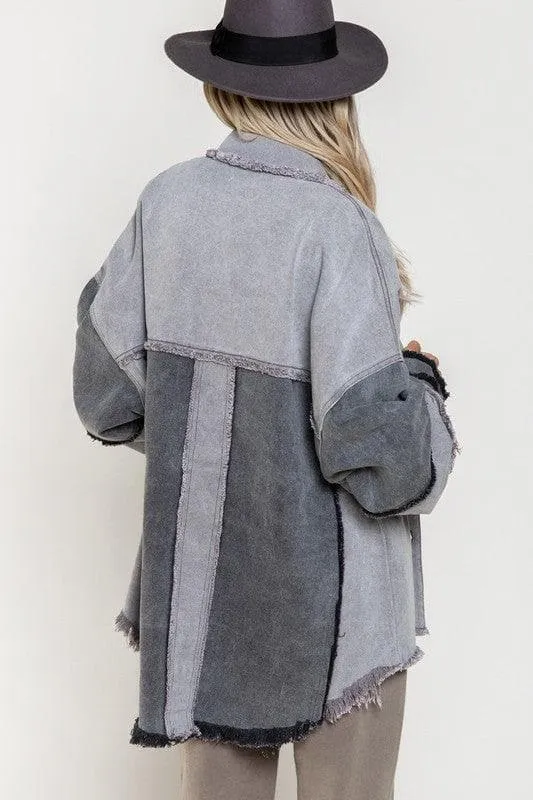 POL Colorblock Oversized Jacket