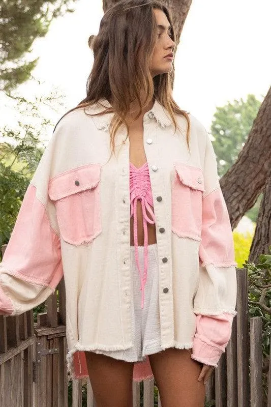 POL Colorblock Oversized Jacket