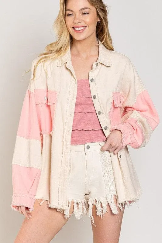 POL Colorblock Oversized Jacket