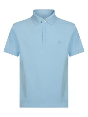 Polo in Eco Cotton Piquet Stretch - Clear Sky