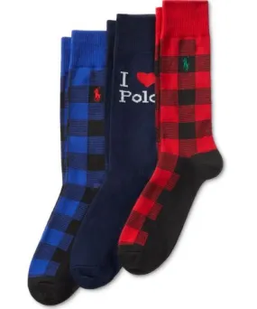 Polo Ralph Lauren Men's 3-Pk. I Love Polo Slack Socks Gift Box