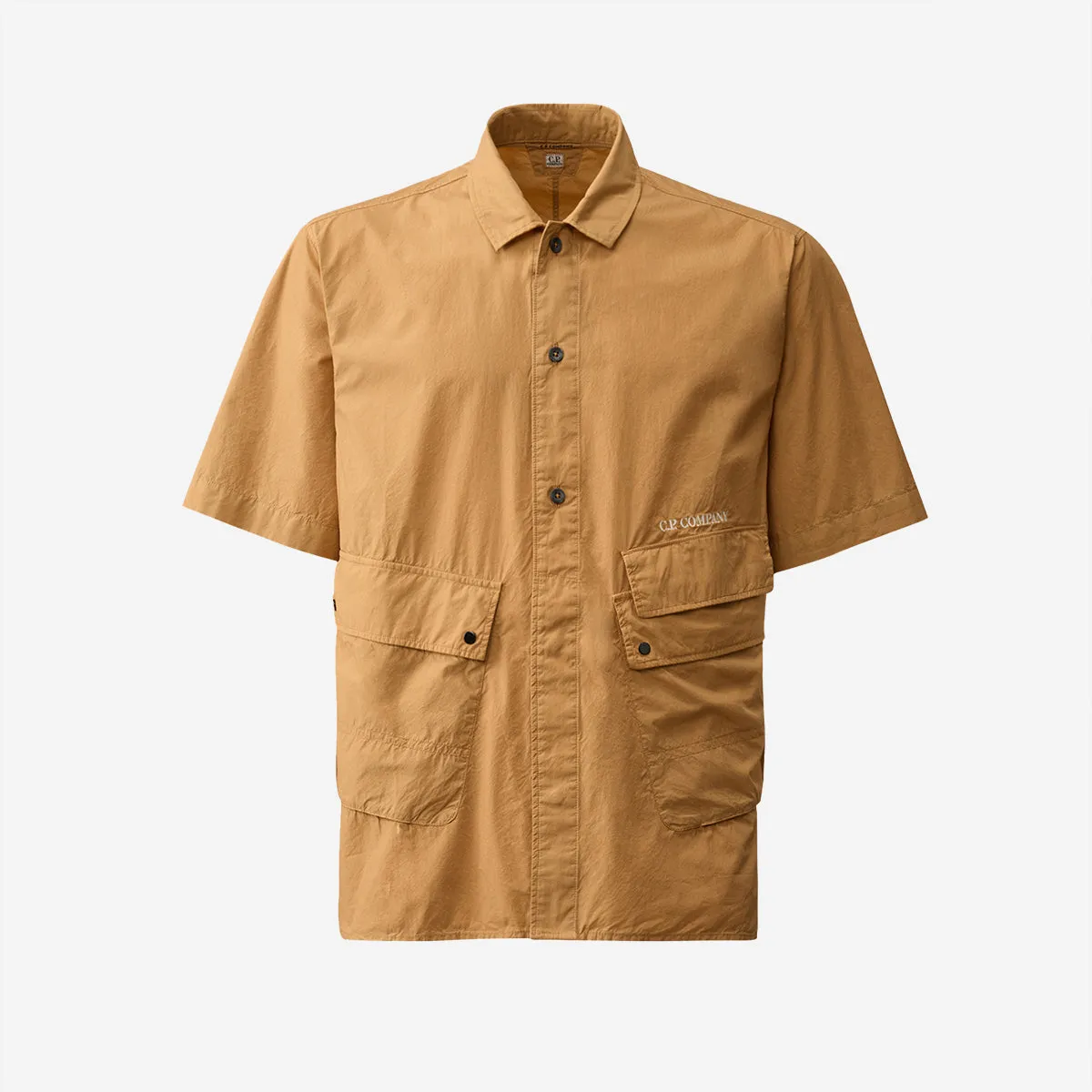 Popeline Pocket S/S Shirt - Pastry Shell Peach