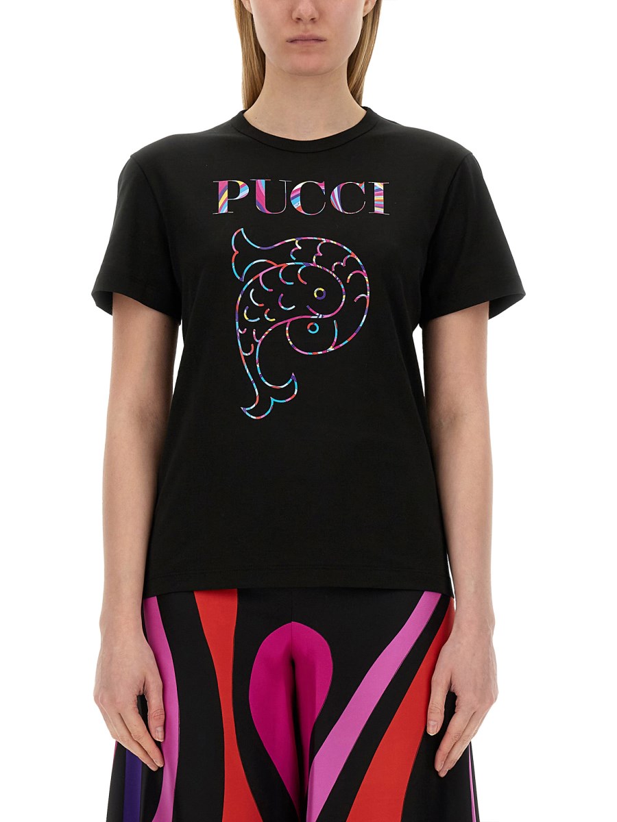 PUCCI    COTTON LOGO T-SHIRT