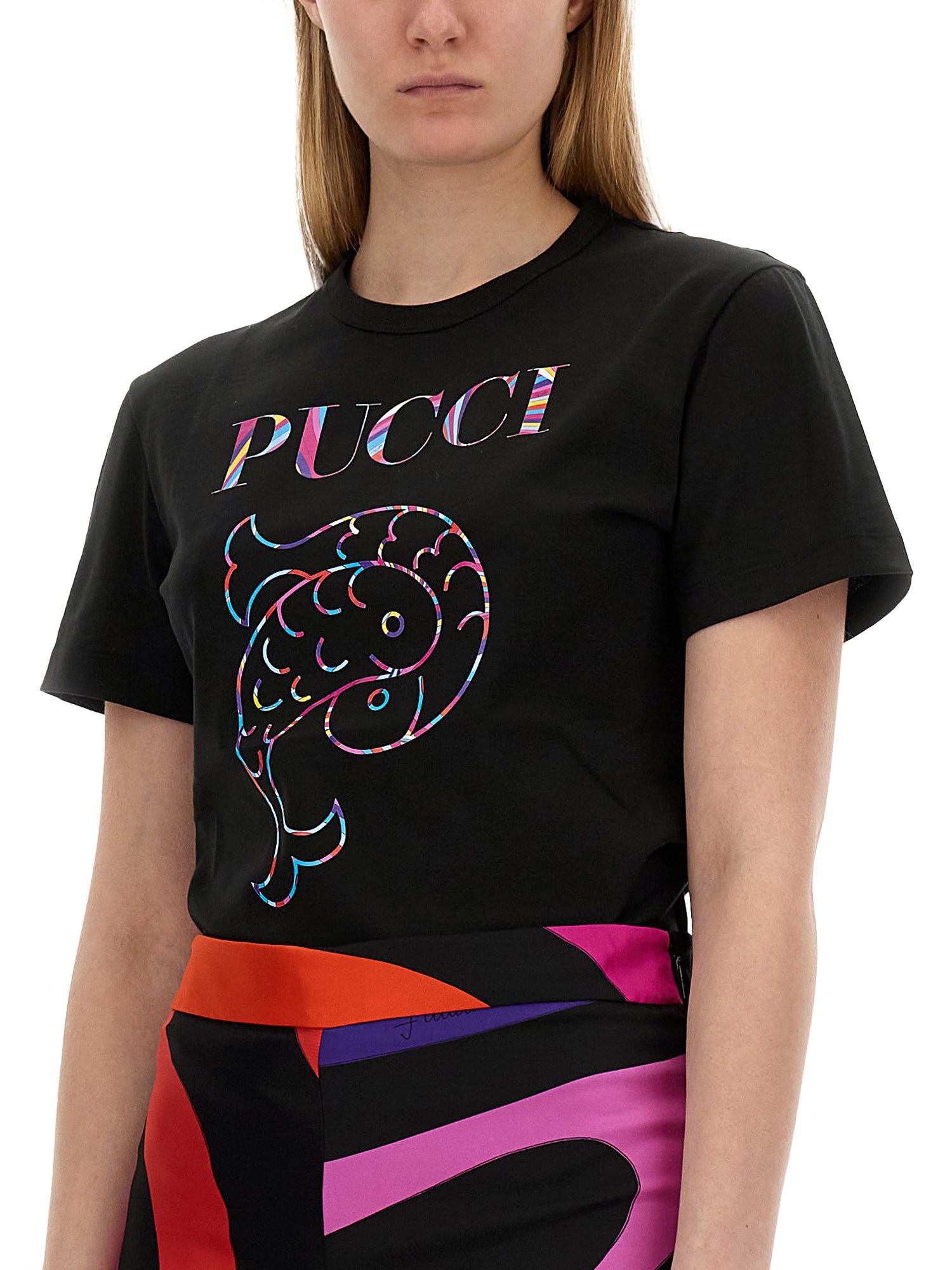 PUCCI    COTTON LOGO T-SHIRT