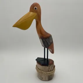 Rarebirds - Wooden Sculpture - 14 Pelican