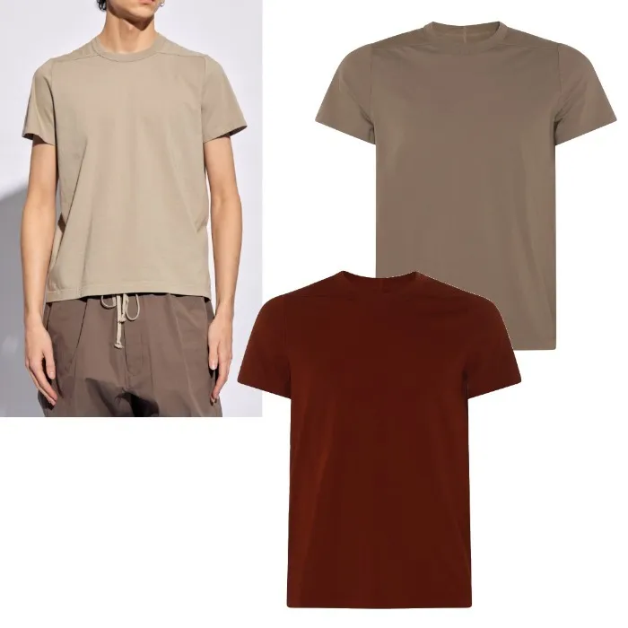 RICK OWENS  |Crew Neck U-Neck Cotton Short Sleeves Designers