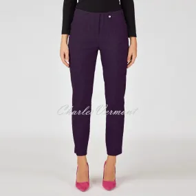 Robell Bella 09 - 7/8 Cropped Trouser 51560-54145-591 (Purple Paisley Jacquard)