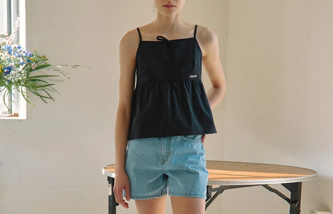 rolarola  |Sleeveless Street Style Plain Cotton Medium Logo