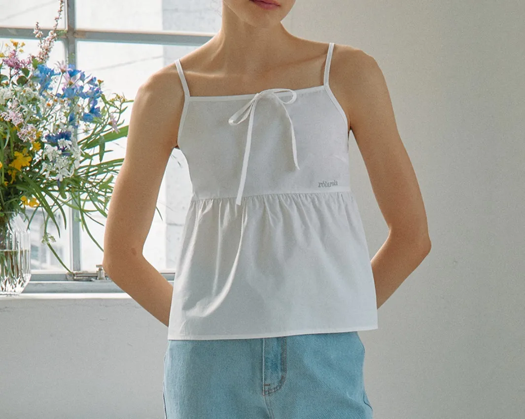 rolarola  |Sleeveless Street Style Plain Cotton Medium Logo