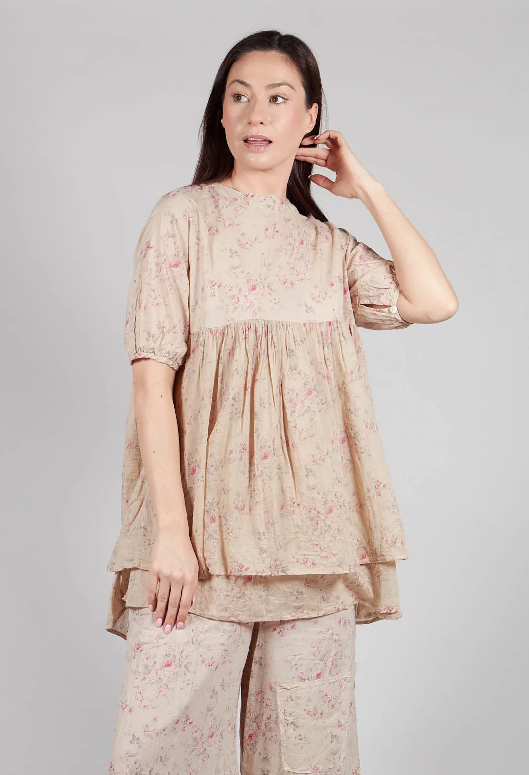 Roselle Top in Liberty Beige Print